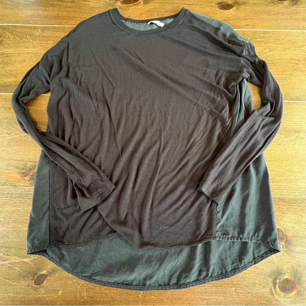 Vince Women’s Black Long Sleeve Tee-xs